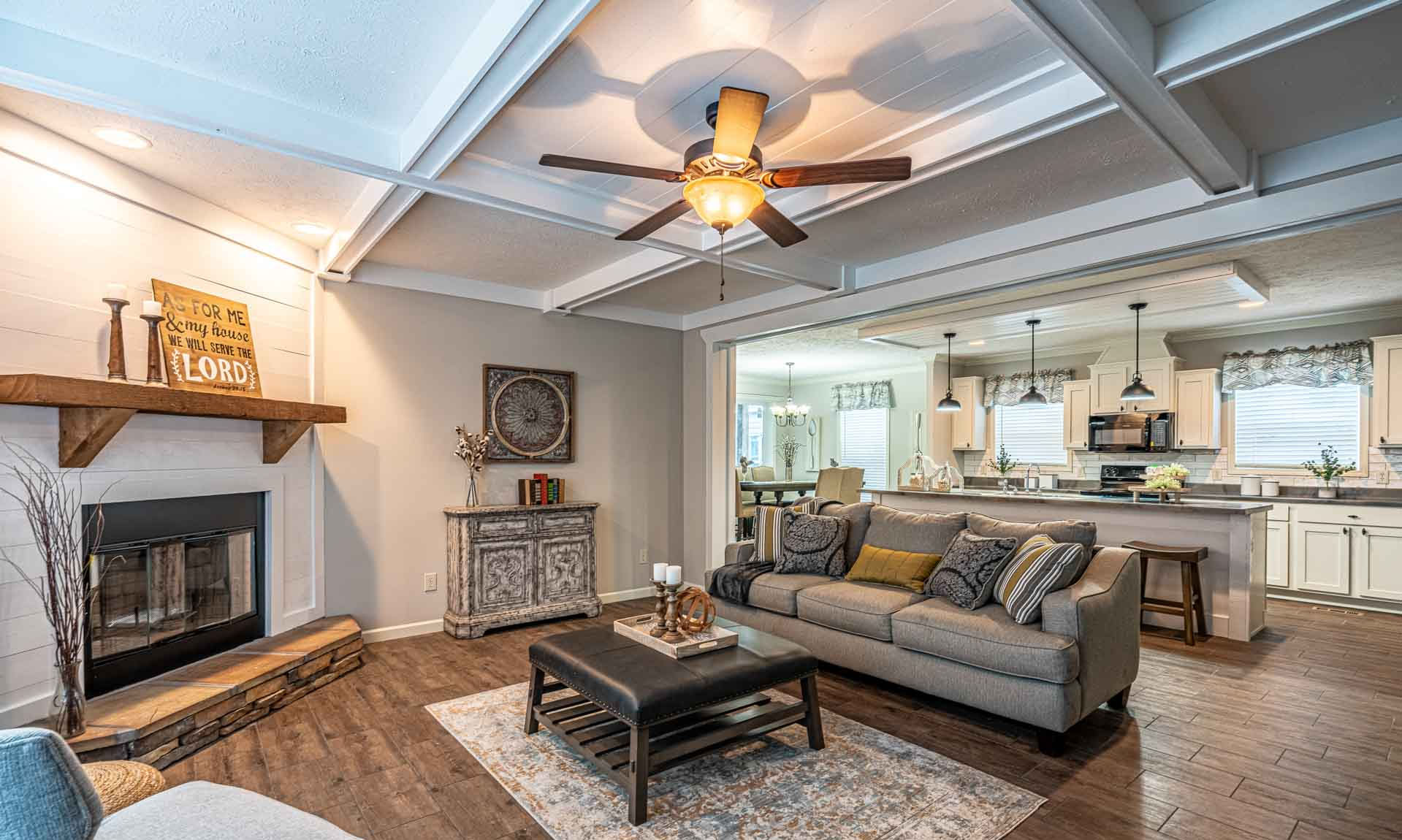 Interior photo of a modular home living room