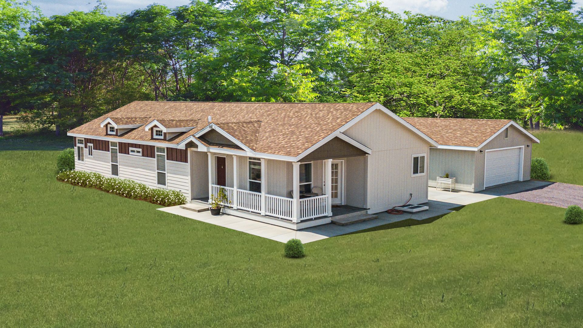 Exterior of a modern modular home