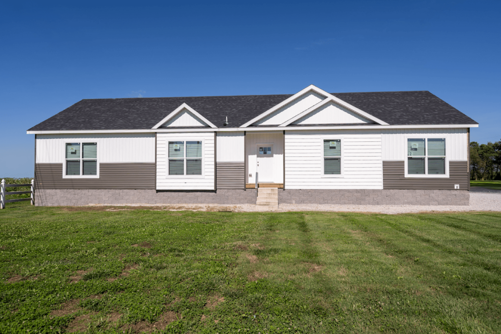 Exterior of a modern manufactured home